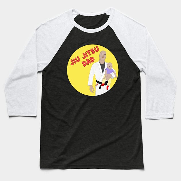 Jiu Jitsu Dad Baseball T-Shirt by DiegoCarvalho